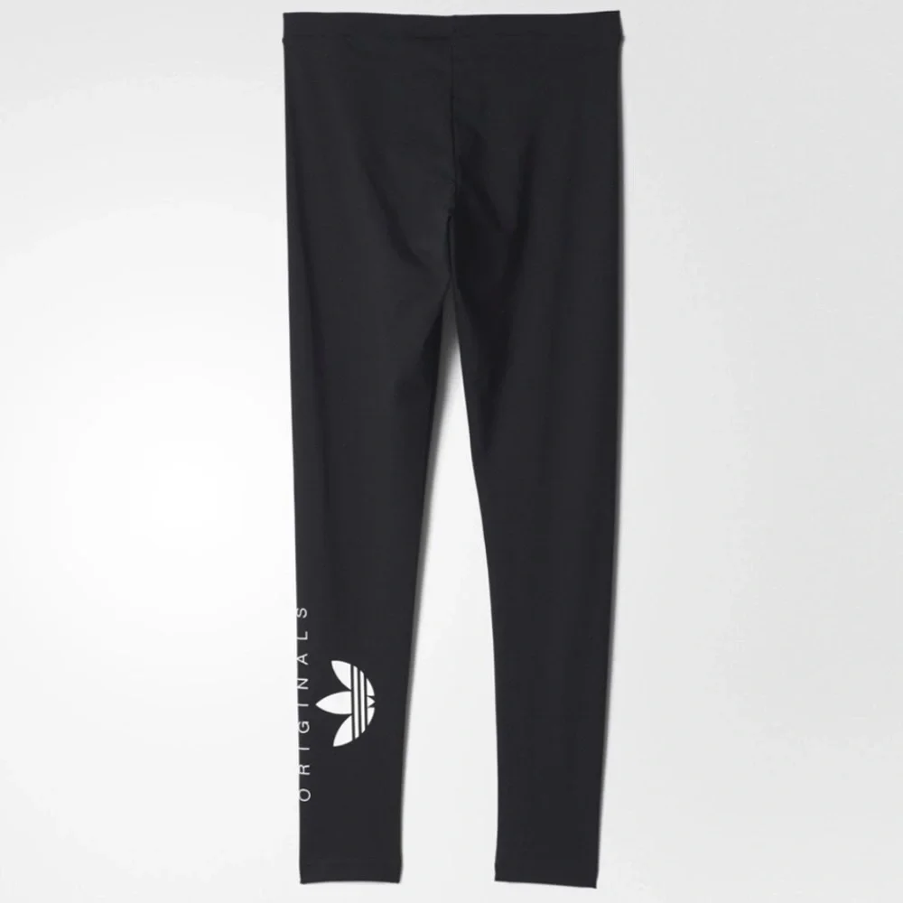 Adidas Originals Women's Trefoil Leggings Fitness Pants Black AY6643 SZ Small - Picture 3 of 5